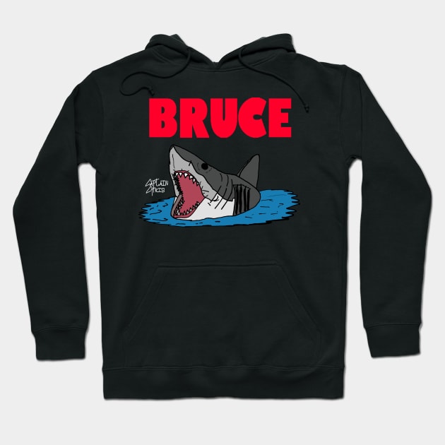 Bruce from Jaws for dark shirts Hoodie by CaptainChrisArt